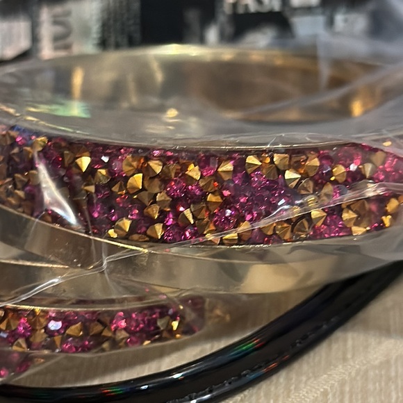 Source Unknown Jewelry - NWOT PINK/GOLDEN sparkling bangle bracelets